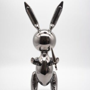 Jeff Koons Ballon Rabbit silver XL Koons after Zinc alloy cm33 in 13Weight 3kg edition 58 of 500 front