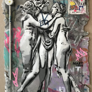 Mart Signed Le tre grazie 150x100 2022 Acrylic and mixed media on pvc panel