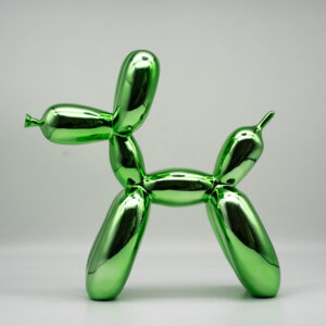 Jeff Koons Ballon Dog green Koons after cold cast resin cm30x30x12 edition 240 of 999
